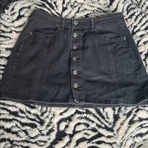 American Eagle Outfitters Charcoal Skirt with buttons- 6